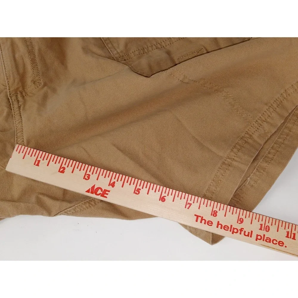 Timberland Men's Cargo Shorts Brown Zipper Pocket Size 40